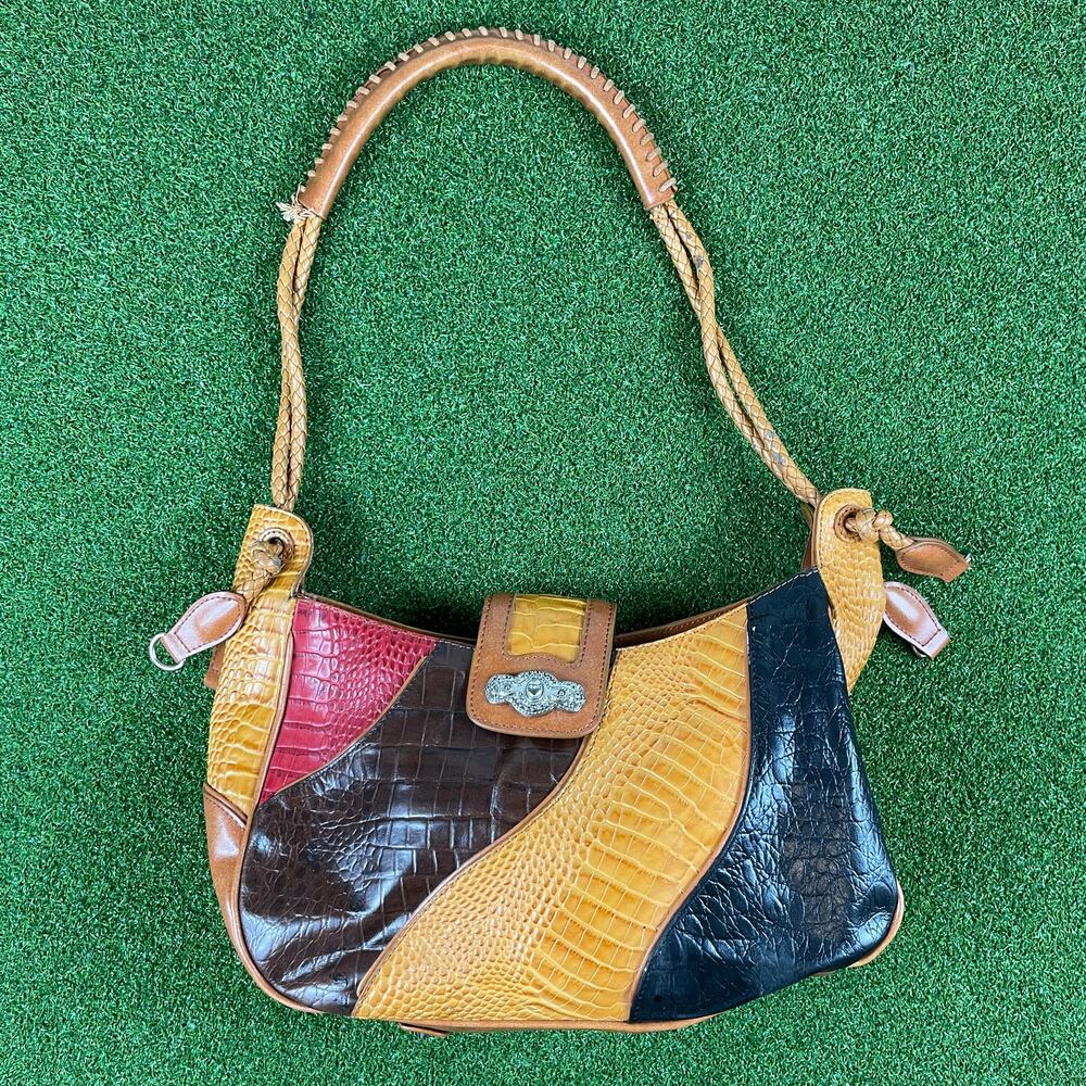 M.C. Marc Chantal Multi-Color Genuine Leather Shoulder Bag